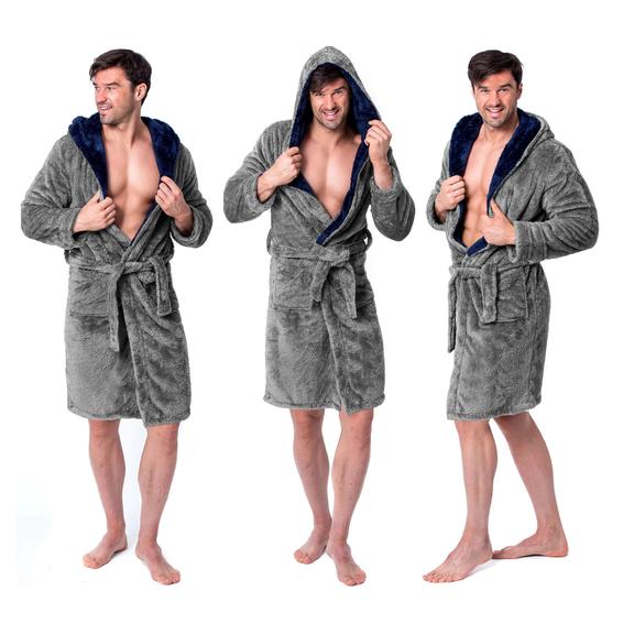 Szlafrok męski Jordan Grey Navy M