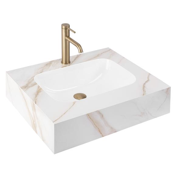 Umywalka ścienna Rea Aresa Grey Gold 60