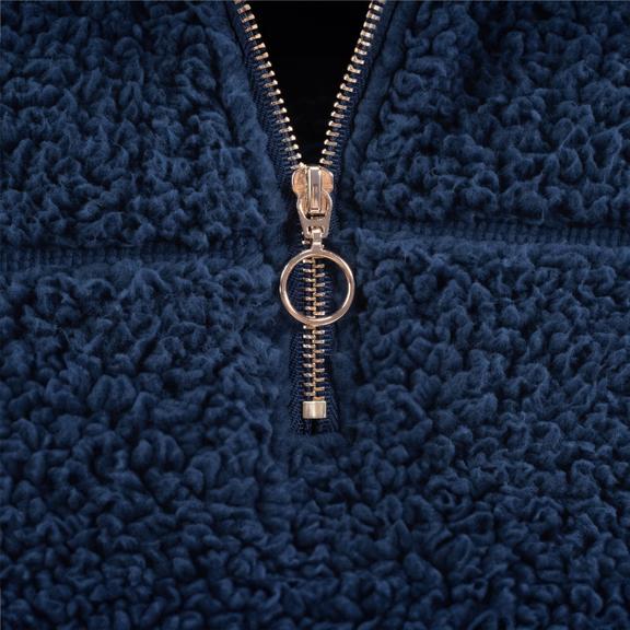 Bluza Damska Sherpa z kołnierzem Navy Blue L