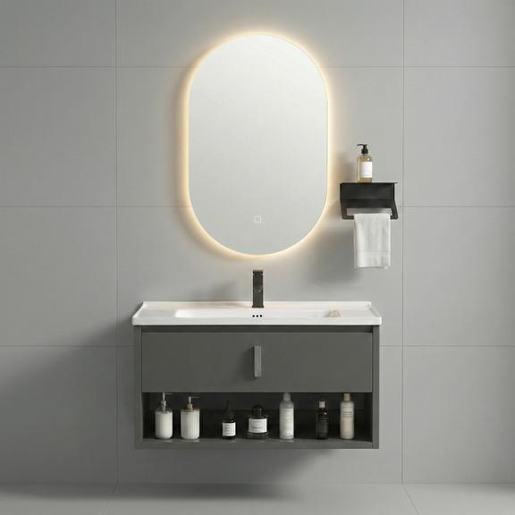 Set kupaonskog namještaja s umivaonikom Toledo 80cm Grey