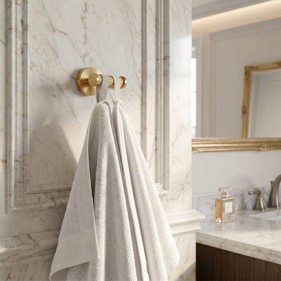 Cuier dublu 6612 Modern Gold Brush