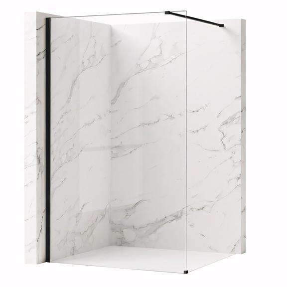 Zuhanyfal Rea Flexi Transparent / Black 80