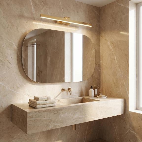 Kinkiet łazienkowy LED SWE006-1W 73cm Złoty