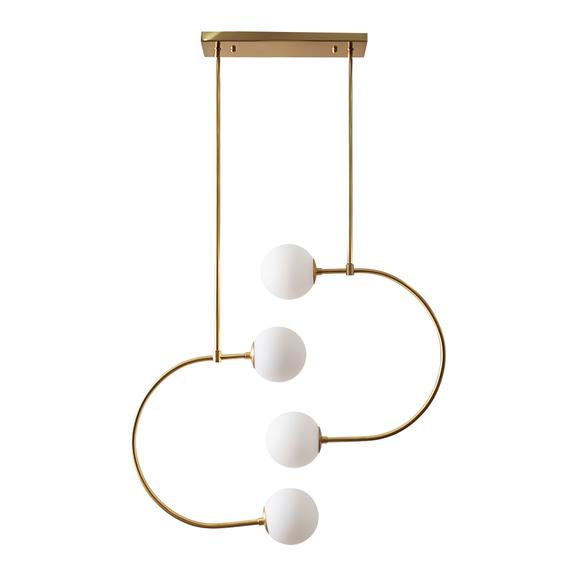 Lampa Wisząca Szklane Kule APP639-4CP Złota
