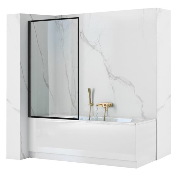 Bathtub screen Rea Lagos Fix 80 Black