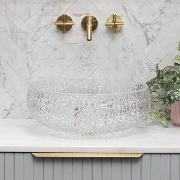 Умывальник на столешницу REA ICE CRISTAL