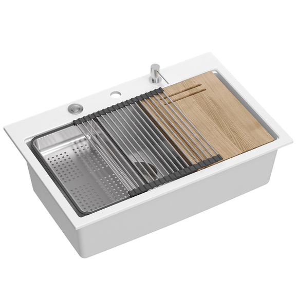 granīta izlietne MARC 110 WORKSTATION White