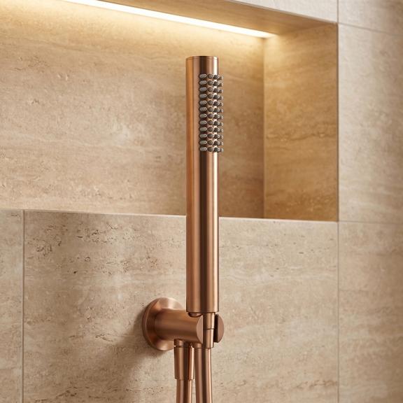 Rea JS-018 BRUSH COPPER zuhanyfej + gégecső + zuhanytartó