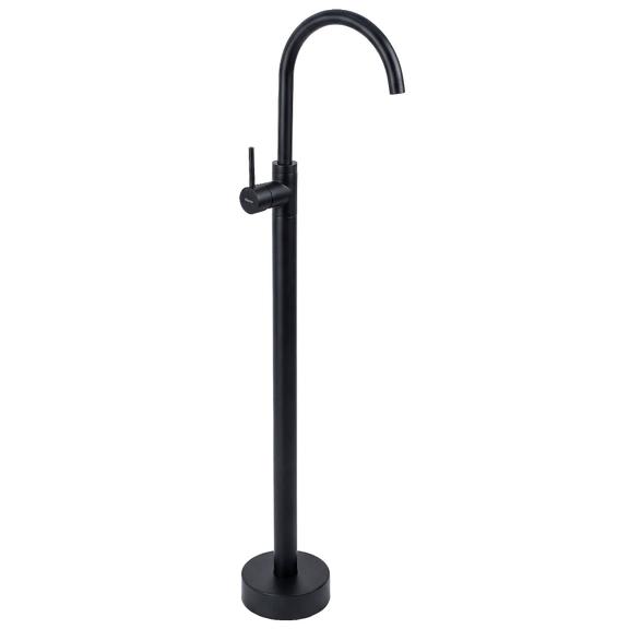 Rea Lungo Black põrandale paigaldatav valamusegisti