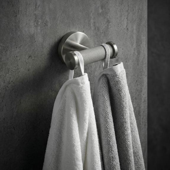 Crochadóir dúbailte 6612 Modern Brush Nickel