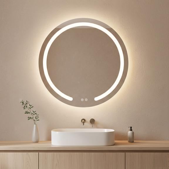Lustro ścienne LED 70cm Modern