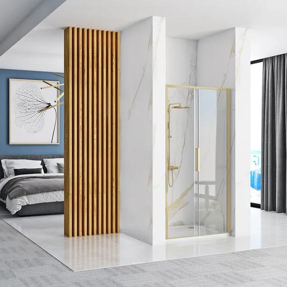 Puerta de ducha REA Rapid Slide 120 Gold Brush