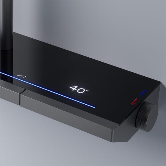 Kit de douche avec thermostat REA Pedro Titanium