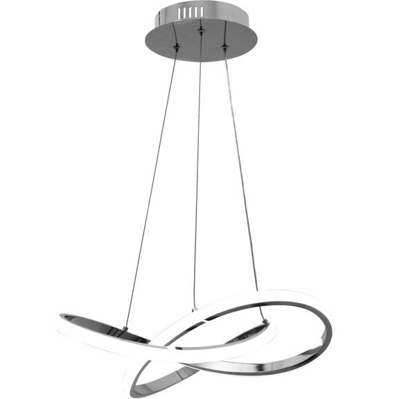 Deckenlampe Ring modern LED+Fernbedienung APP389-CP Chrom