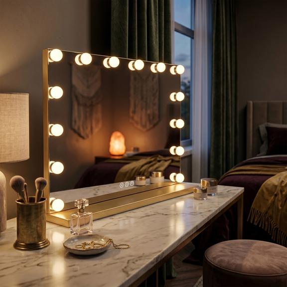 ΚΑΘΡΕΦΤΗΣ ΤΟΙΧΟΥ LED HOLLYWOOD L.Gold 45 χ 58 χ  120 εκ