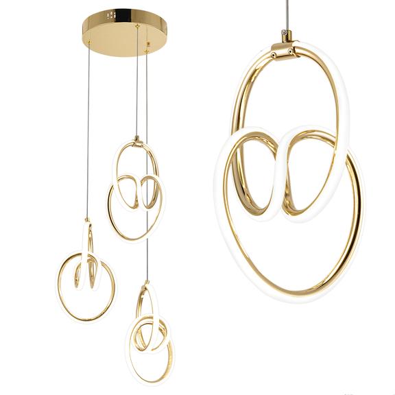 LED-Hängeleuchte G082-3CPR Gold