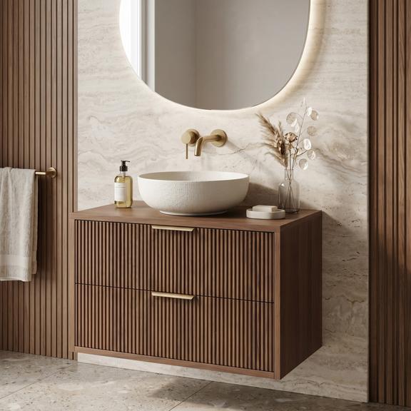 Тумба під умивальник Rea Mono 80cm Brown