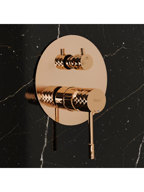 Zuhanyszett rejtett Rea Lungo Diamond Copper + box