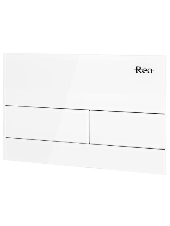 Vajutusnupp WC-eelse seinakomplekti jaoks K011A-Q Rea T White Glass