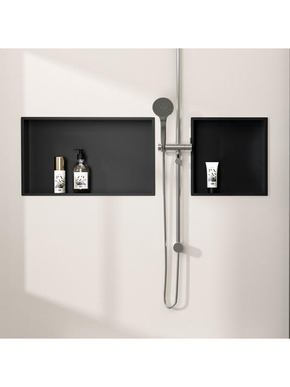 bathroom shelf 30x30 matte black