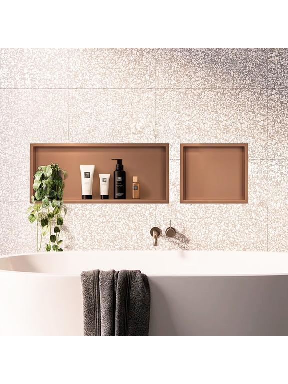 bathroom shelf 30x60 brush copper