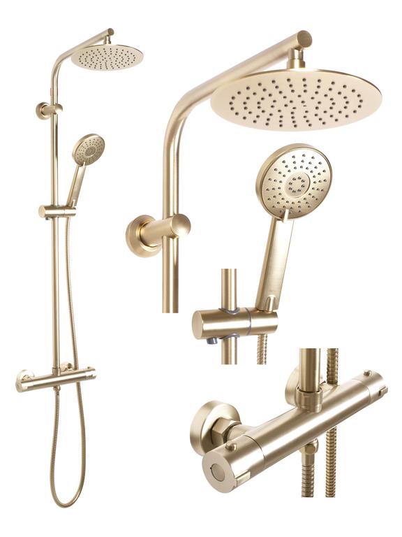 Dušas komplekts REA Bliss Brush gold