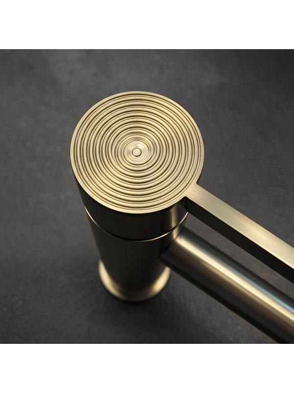 Bateria Umywalkowa Rea Foster Złoty Szczotkowany Niska