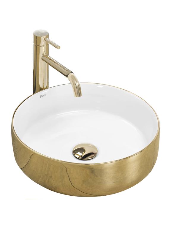 Kraanikaussi keraamika SAMI GOLD/WHITE