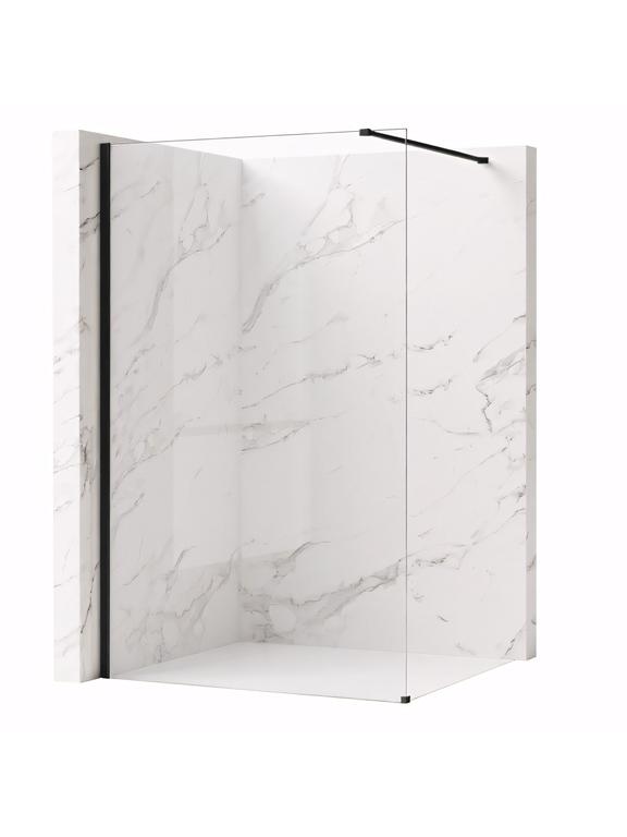Ścianka prysznicowa Rea Flexi Transparent / Black 140