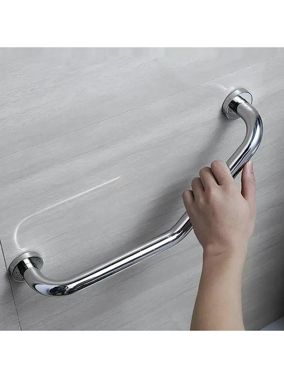 Barra de apoyo angular para baño Chrome