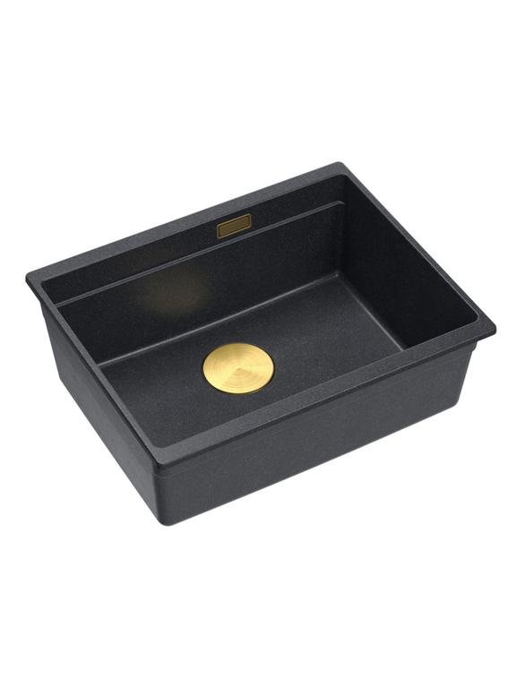Pia de granito preto metálico Logan 100