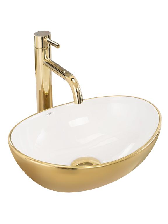 Rea Sofia mini GOLD/WHITE töölaua valamu