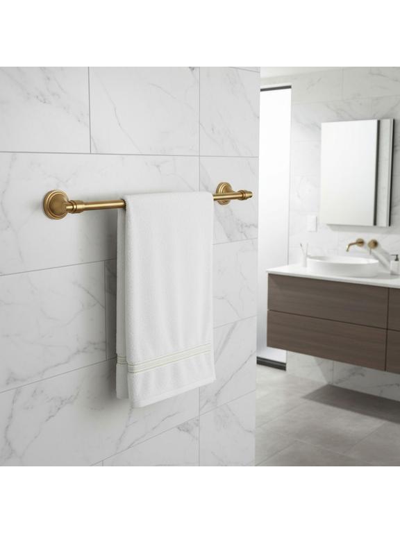 Yksivartinen kylpyhuoneripustin 16101 Aristo Brush Gold