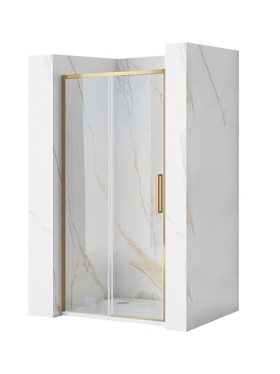 Porte de douche REA Rapid Slide 100 Gold Brush