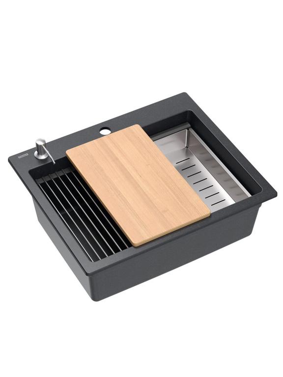 KURT 110 WORKSTATION Pia de granito preto salpicado