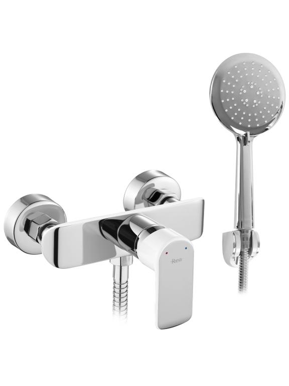 Robinet de douche REA Bloom blanc chrome