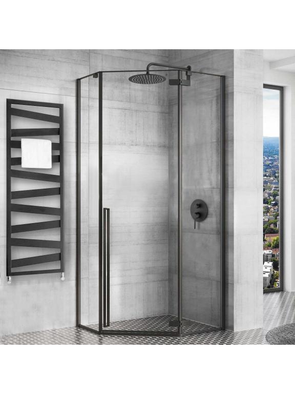 Sprchový kout REA DIAMOND 90x90 - matná černá