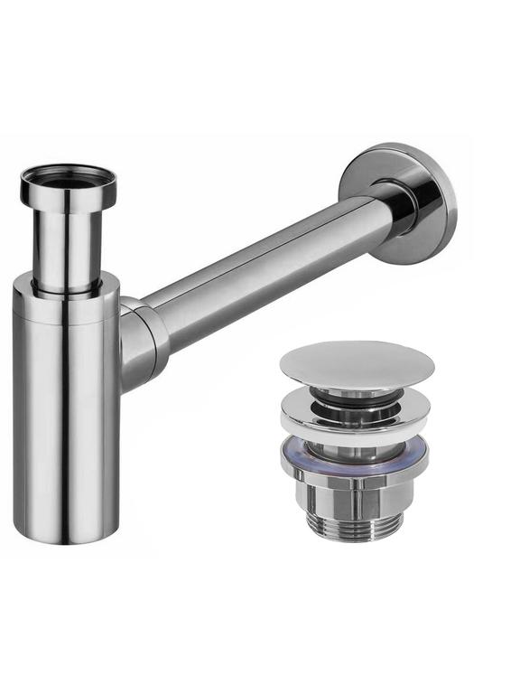 Siphon de lavabo Universel Clic-clac Chrome