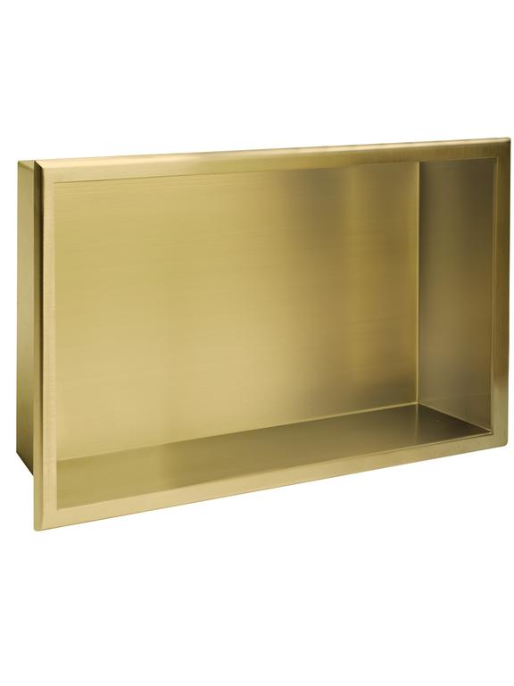 bathroom shelf 30x45 gold brush
