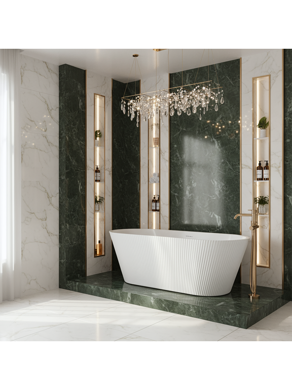 Ελεύθερα τοποθετημένη ακρυλική μπανιέρα OFELIA 170