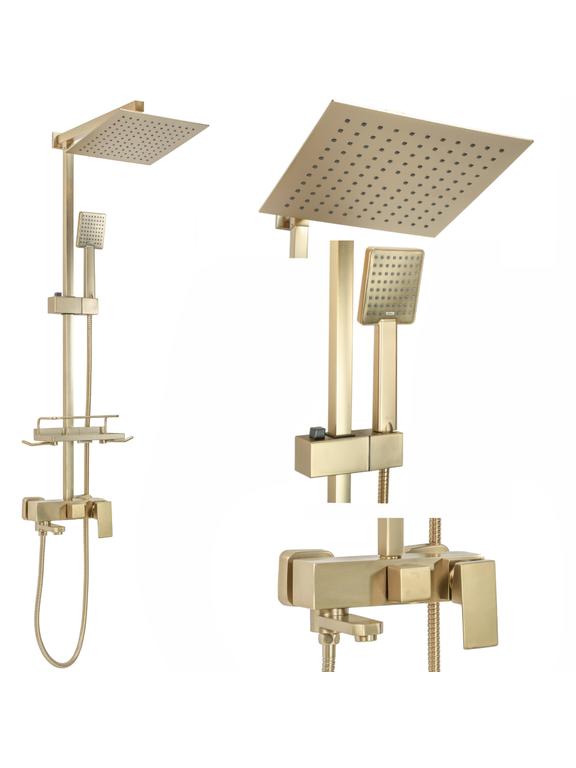 Tuš set REA JACK BRUSHED GOLD