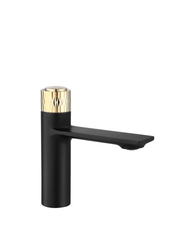 Смесител за мивка REA Storm Black Gold Low