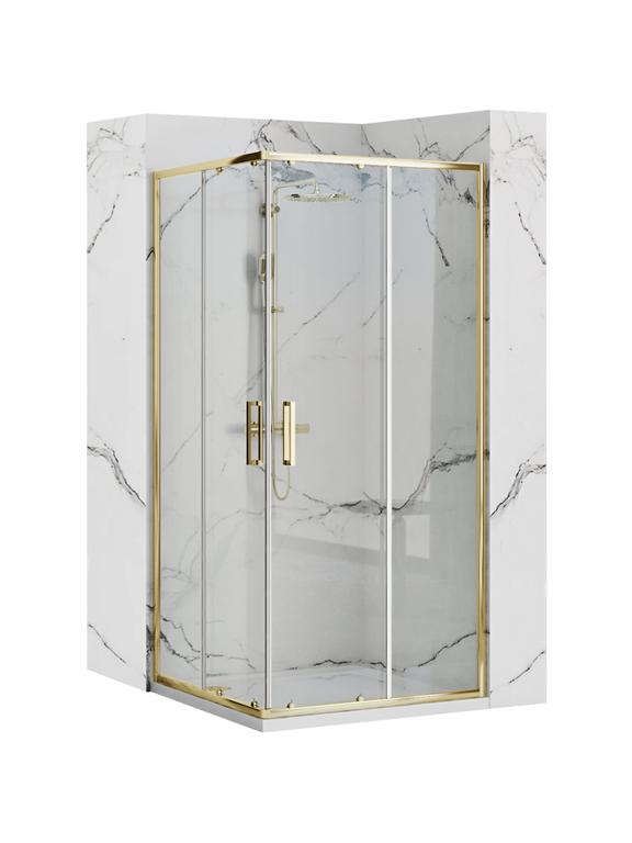 Cabine de duche dourada Rea Punto 80x80
