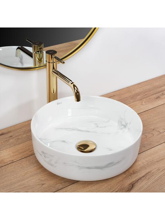 Lavoar pe blat Rea Sami Nature Marble