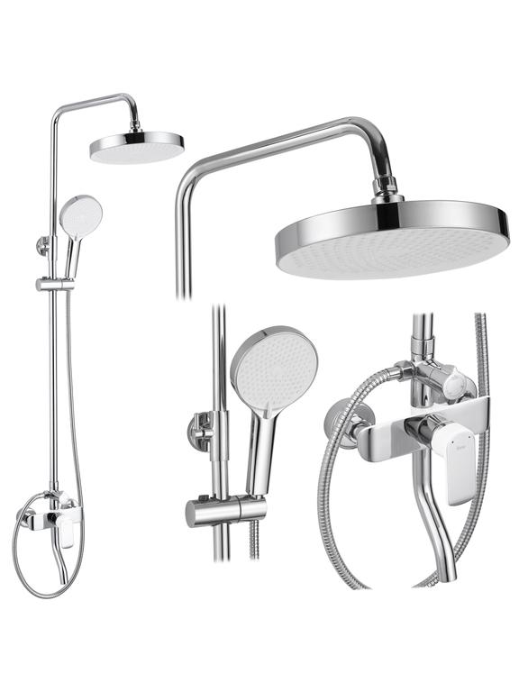 REA BLOOM dušas komplekts WHITE CHROME