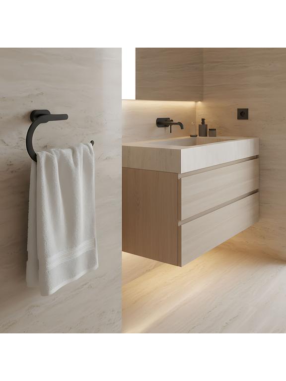 Wieszak łazienkowy RING 110 Til Czarny