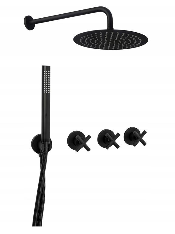 Shower system REA EXIT Black