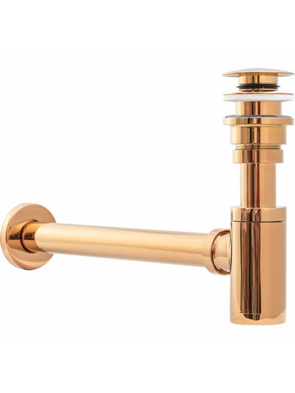 Siphon de lavabo Clic-Clac Universel Rose Gold