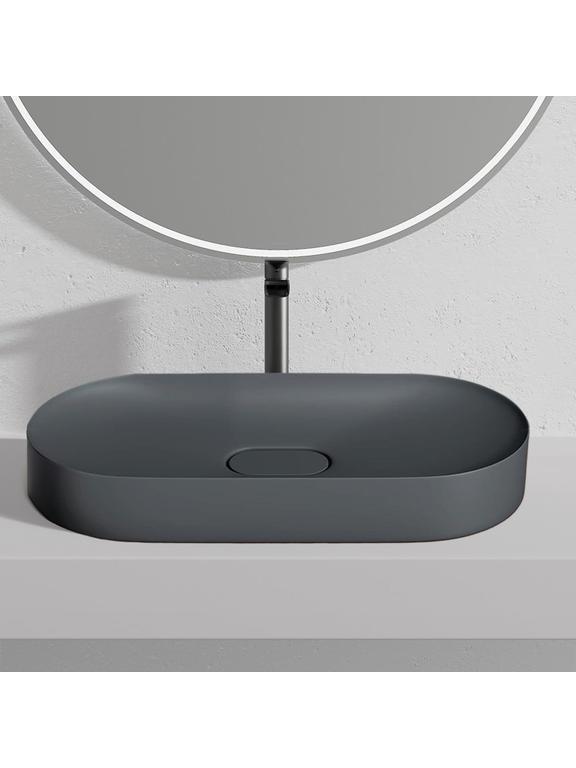 Νιπτήρας  IRIS 71 CM GREY MATT conglomerate