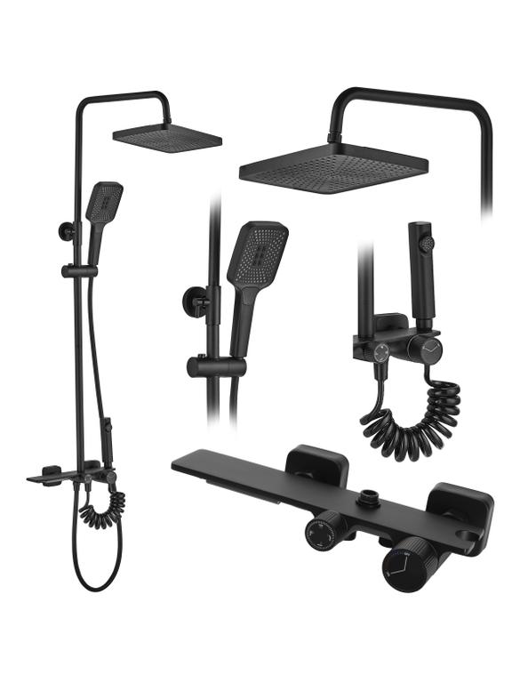 Комплект за душ REA HELIX Black
